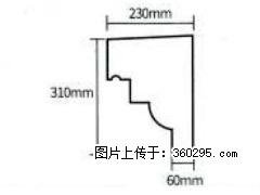 产品分解图型 - 檐口线，型号：SX311-YK-3，规格：230x310mm(3) - 大连三象EPS建材 dl.sx311.cc